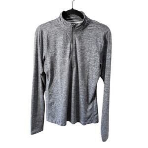 Nike Womens DRI-FIT Running Pullover  1/4 Zip Long Sleeve Gray Size M
